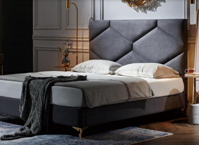 Bett 180x200cm Textil Schlafzimmer Möbel Luxury Moderne Betten Hotel Möbel Neu